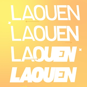 Vidéo en motion design de typographie cinétique du mot Laouen - Spered Production Rennes Bretagne - Lenaig Cousin